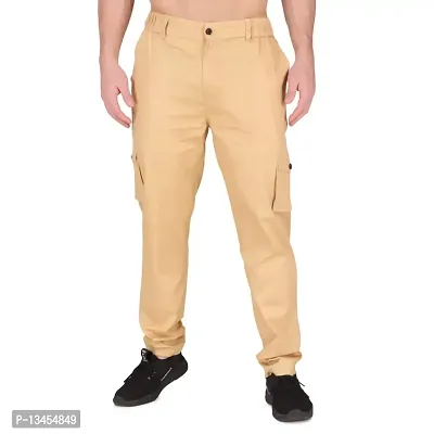 Buy Hymen Legions 6 Pocket Regular Fit Cotton Cargo Jogger Pants for Men.  Design for Casual and Sporty Looks. (OFF-WHITE28) at Amazon.in
